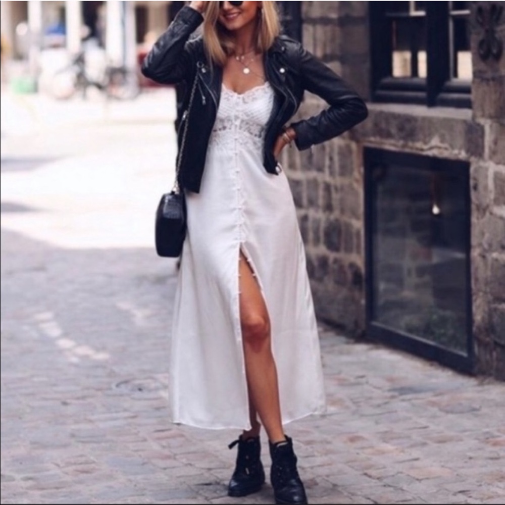 NWT ZARA LINGERIE SILK SLIP DRESS